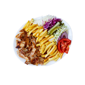 Chicken Donner Kebab and Chips